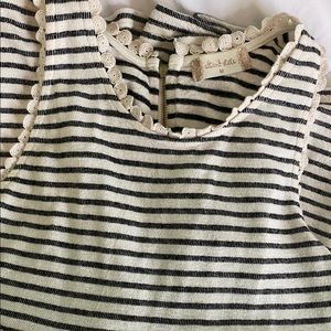 Altar’d Stare white and navy striped dress